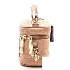 Dior Lady Vanity Shoulder Bag Mini Pink Leather Gold — view 5