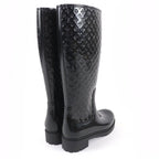 Louis Vuitton Splash Line Monogram Rubber Rain Boots Long Black — view 2