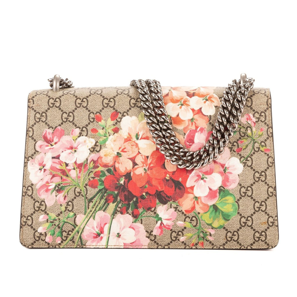 Gucci Blooms Dionysus Beige Burgundy Supreme Canvas Shoulder Bag — view 5