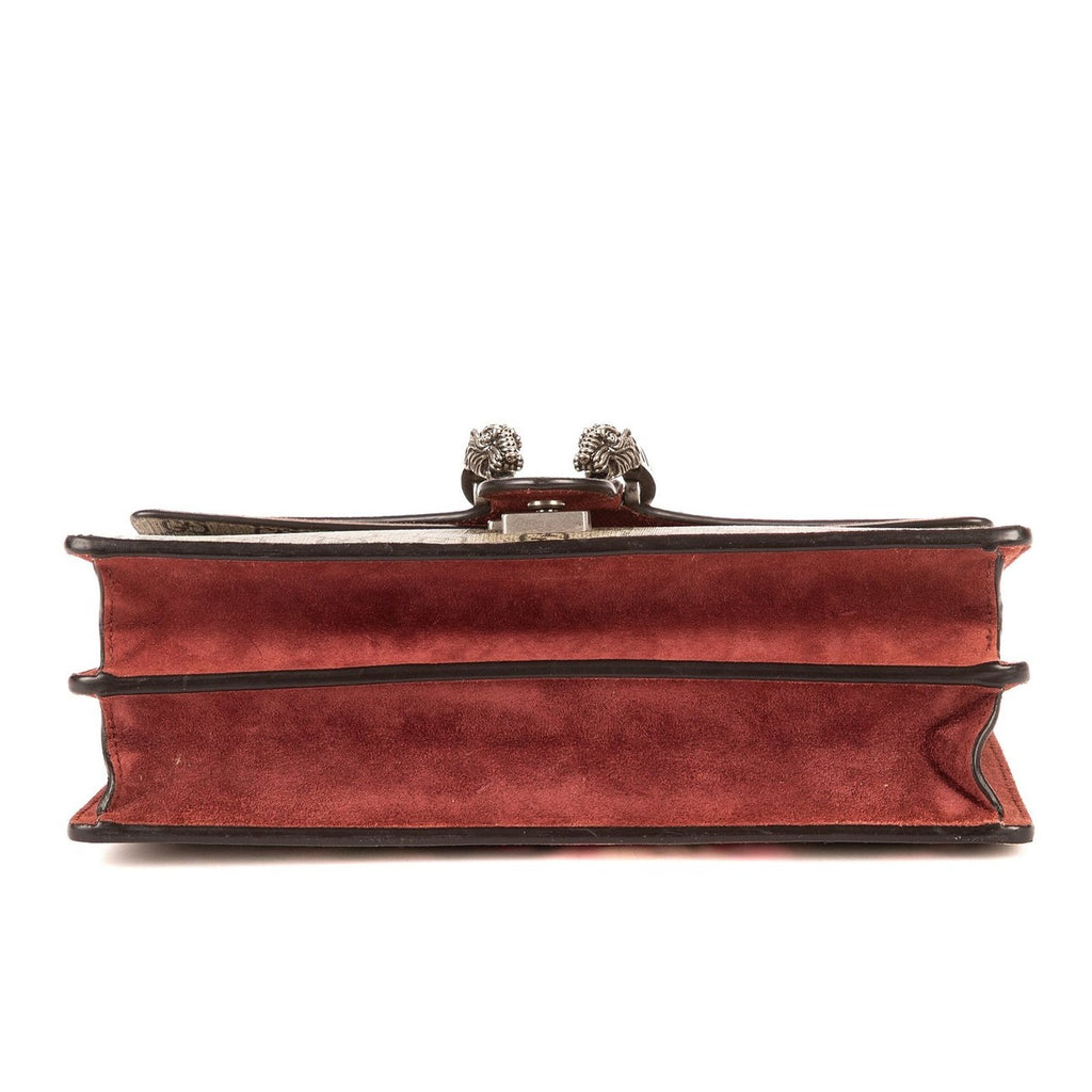 Gucci Blooms Dionysus Beige Burgundy Supreme Canvas Shoulder Bag — view 6