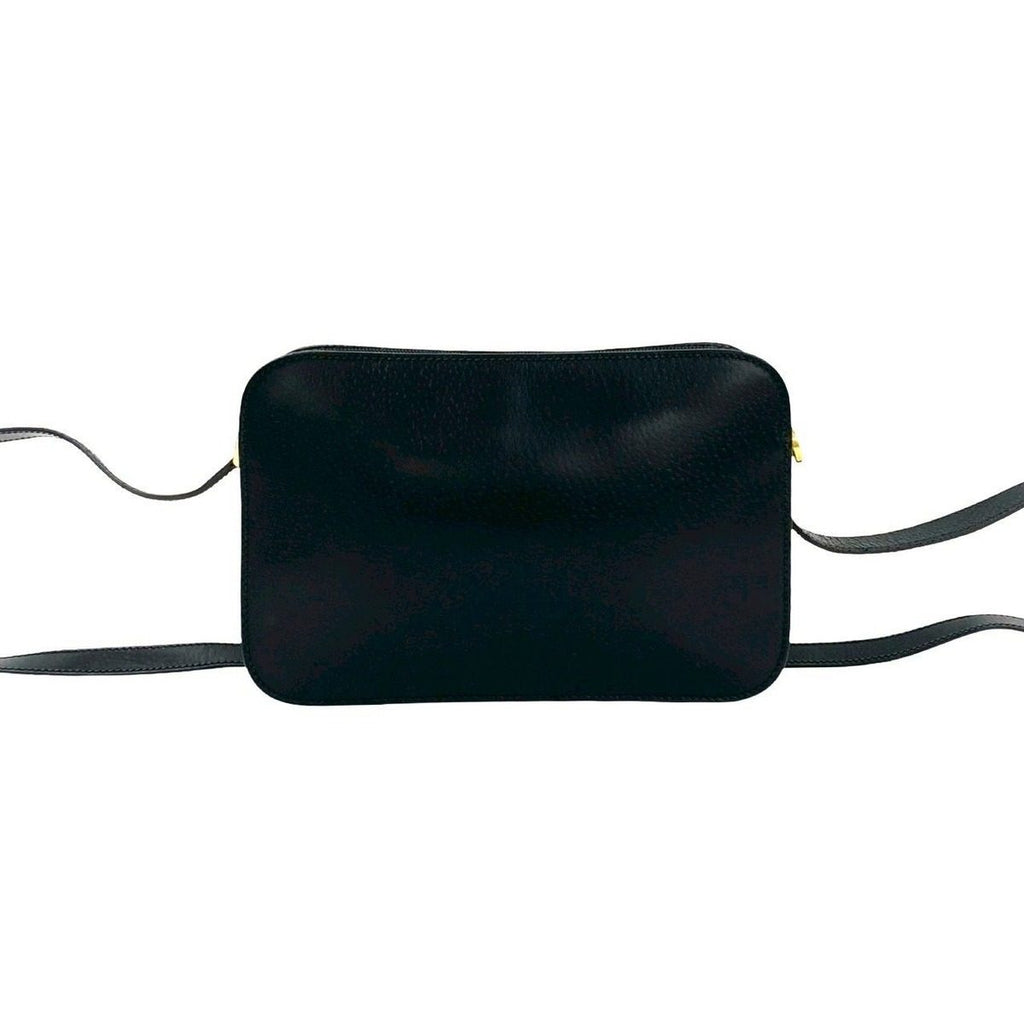 Gucci Vintage GG Logo Leather Mini Shoulder Bag Pochette Crossbody Black — view 3
