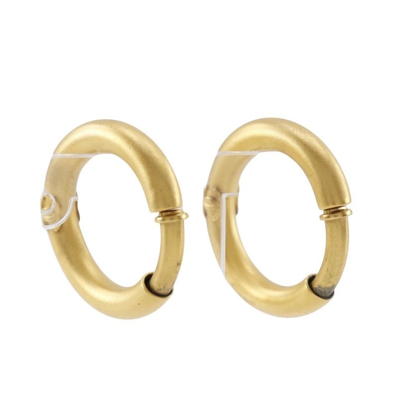 Chanel Hoop Vintage Gold Plated 96 P 22.8 g Earrings