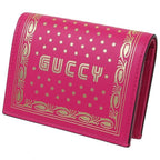 Gucci Guccy Sega Logo Leather Bifold Wallet Pink Box Bag