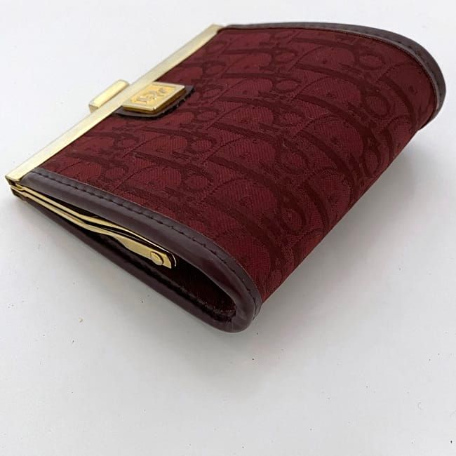 Christian Dior Wallet With Clasp Bordeaux Trotter Jacquard — view 3
