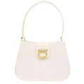 Celine 1 Vintage Gold Leather White One Shoulder Bag