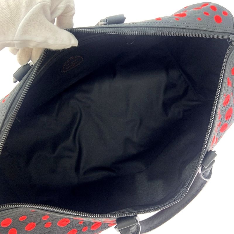 Louis Vuitton Monogram Keepall Bandouliere 50 Yayoi Kusama Black — view 9