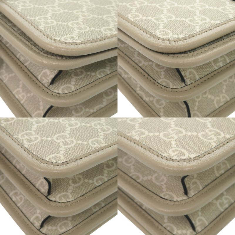 Gucci Interlocking G GG Supreme Canvas Beige Shoulder Bag 1188 — view 4