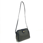 Celine Shoulder Bag Macadam Pattern Navy