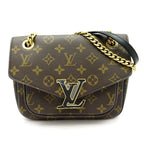 Louis Vuitton Passi Monogram Shoulder Bag Brown