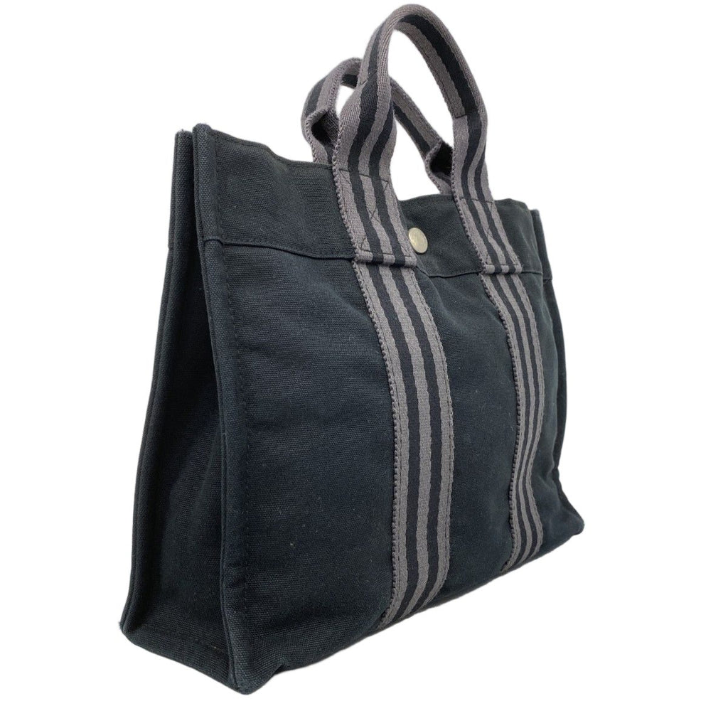 Hermes Tote Fourre Tout PM Canvas Black Silver — view 2