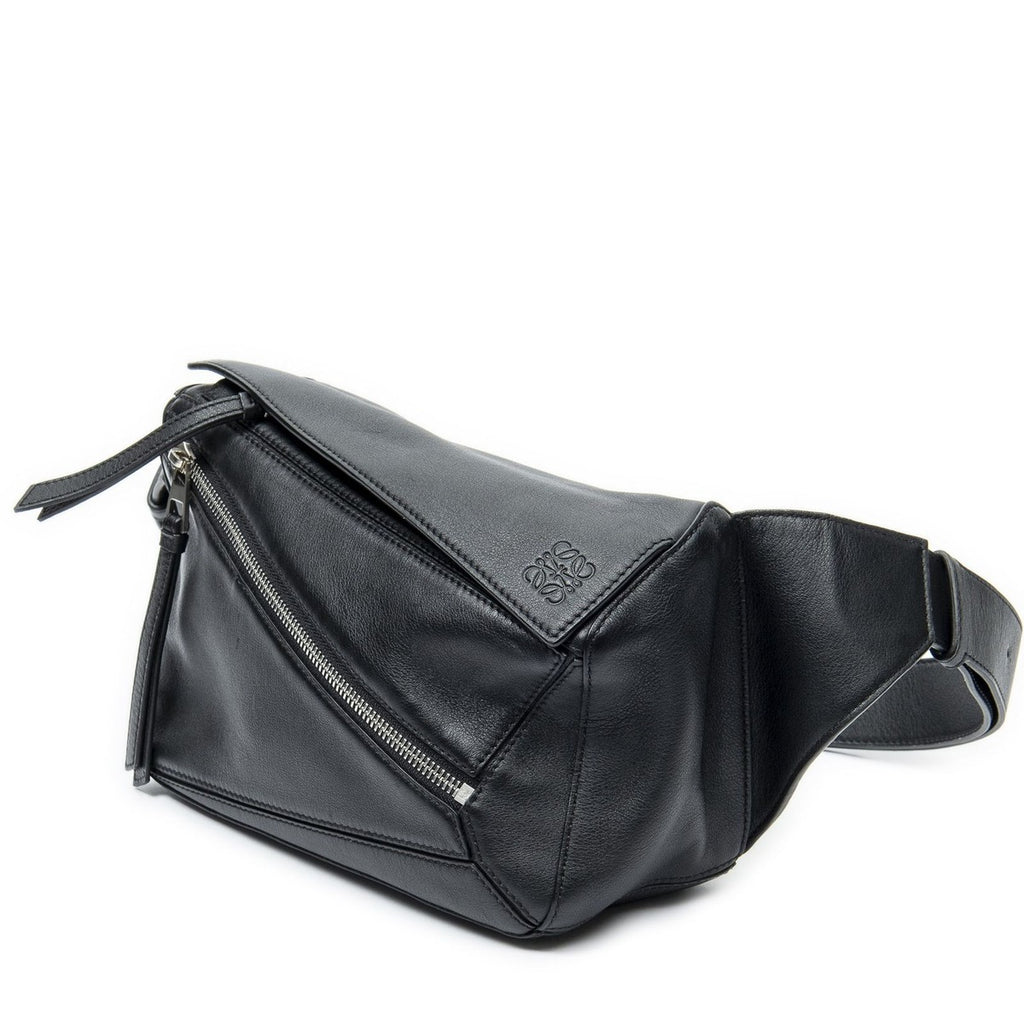 Loewe Small Puzzle Edge Bum Bag Black Calfskin Leather — view 2