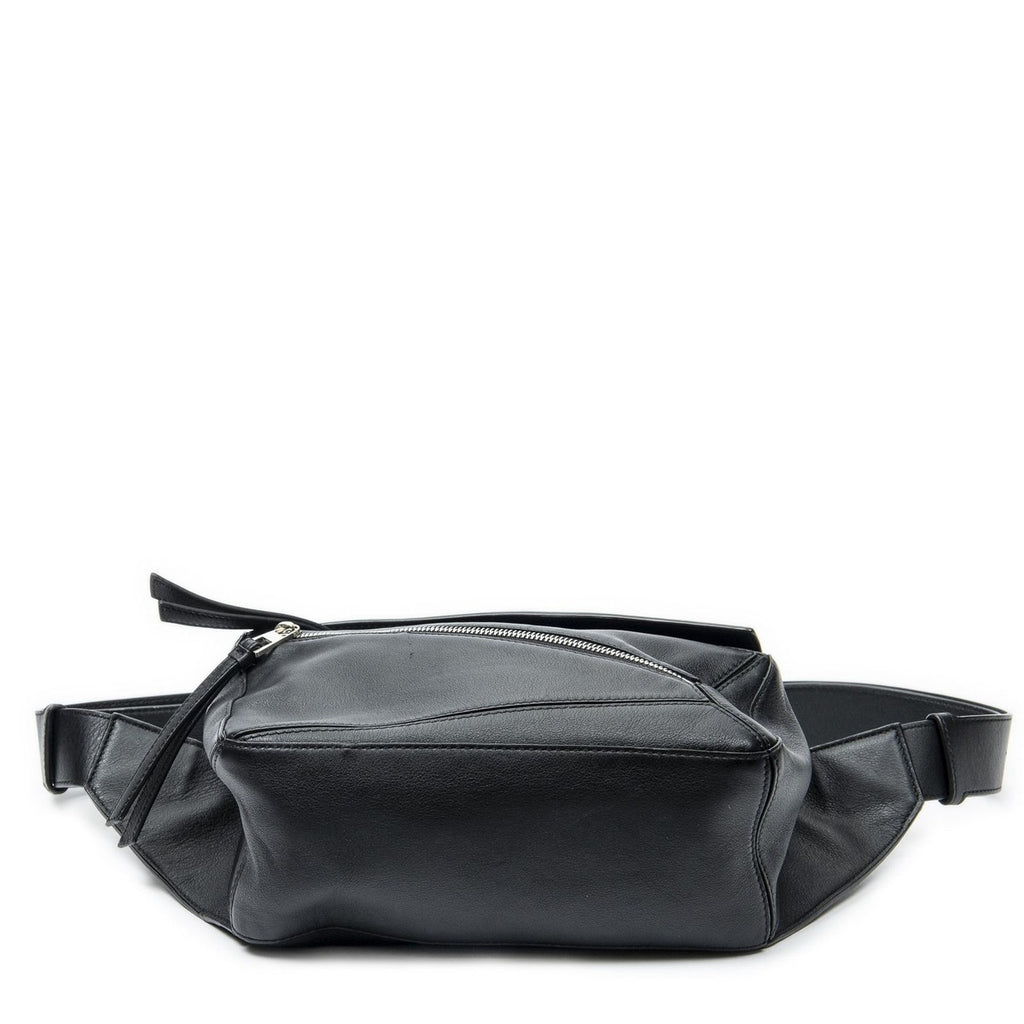 Loewe Small Puzzle Edge Bum Bag Black Calfskin Leather — view 6