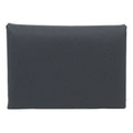 Hermes Calvi Duo Graphite Gray Silver Coin Case Card Box Not