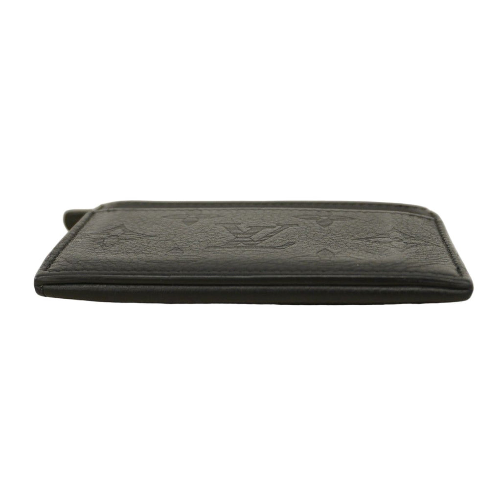 Louis Vuitton Coin Case Monogram Shadow Compact Card Holder Black — view 2