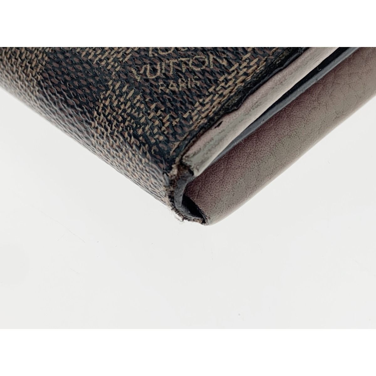 Louis Vuitton Damier Portefeuille Normandy Bifold Long Wallet Brown — view 5