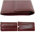 Chanel Bifold Long Wallet Bordeaux Burgundy Coco Mark — view 3