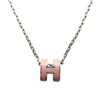 Hermes Pop Ash Mini Necklace Metal Pink Silver 1635 — view 2