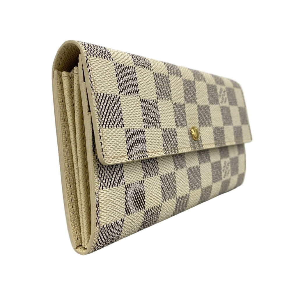 Louis Vuitton Wallet Damier Azur Portefeuille Sarah White — view 2