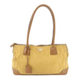Prada Tessuto Nylon Triangle Logo Leather Shoulder Bag Tote Hand