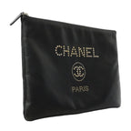 Chanel Clutch Deauville Black Gold Silver — view 2