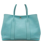 Hermes Garden Party PM Blue Atoll Silver Country Tote Bag
