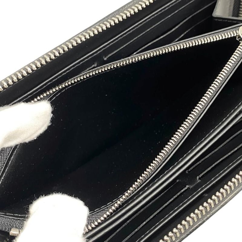 Louis Vuitton Long Wallet Zippy Monogram Mahina Noir Black — view 8