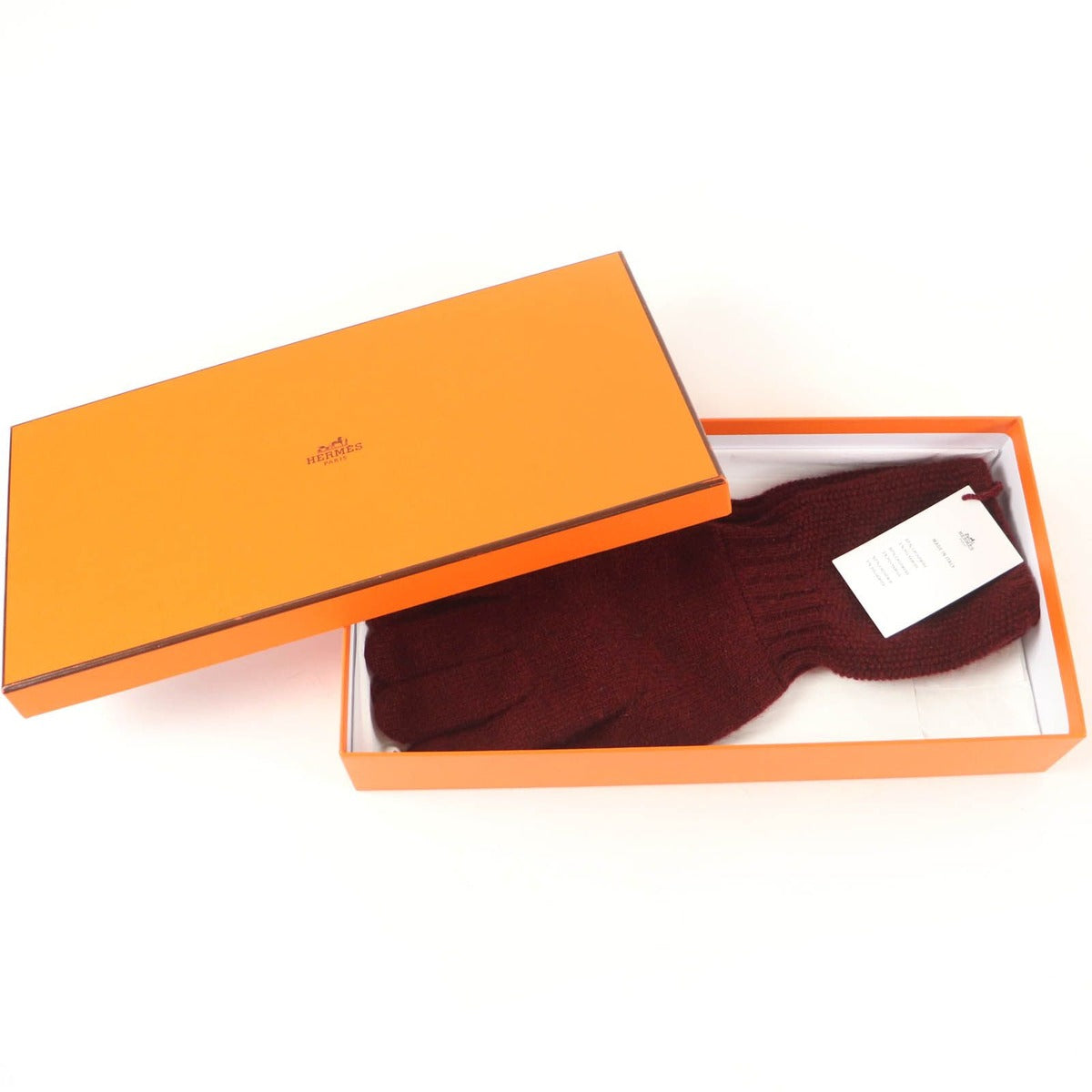 Hermes Gants Heidi Cashmere Silver Series Knit Gloves Gold — view 2