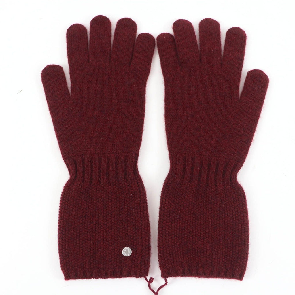 Hermes Gants Heidi Cashmere Silver Series Knit Gloves Gold — view 3