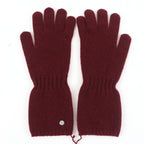 Hermes Gants Heidi Cashmere Silver Series Knit Gloves Gold — view 3