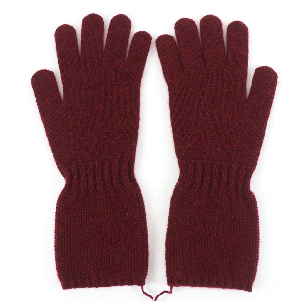 Hermes Gants Heidi Cashmere Silver Series Knit Gloves Gold — view 4