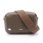 Loewe Shoulder Bag Pebble Small Burgundy Leather