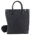Gucci GG Canvas Leather Tote Shoulder Business Black