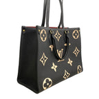 Louis Vuitton Tote Monogram Empreinte Bicolor On The Go MM Black Beige 2-Way — view 2