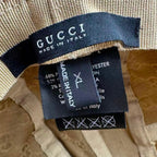 Gucci Bucket Hat Leather GG Canvas Beige — view 4