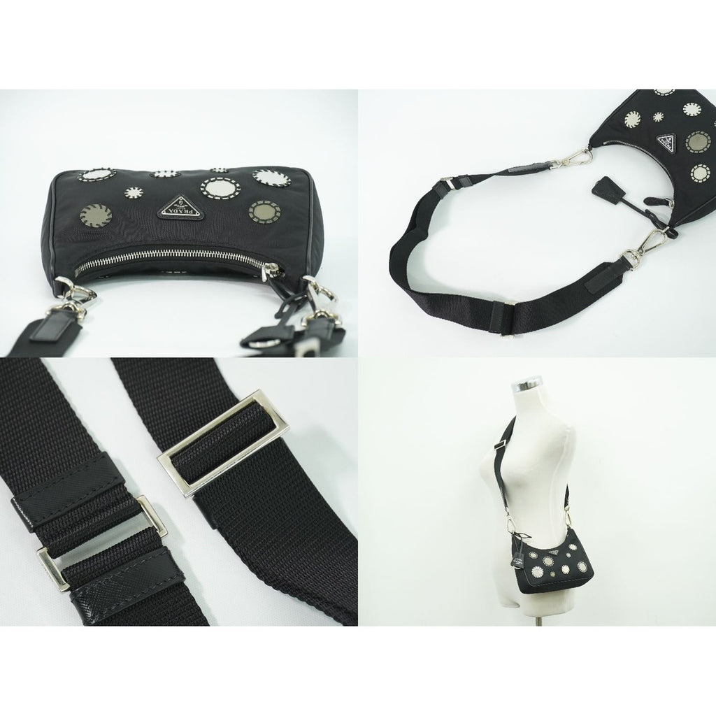 Prada Re Edition Shoulder Bag Pochette Nylon Black — view 6