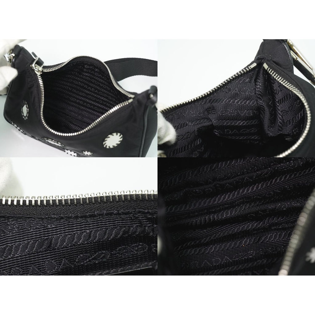 Prada Re Edition Shoulder Bag Pochette Nylon Black — view 8