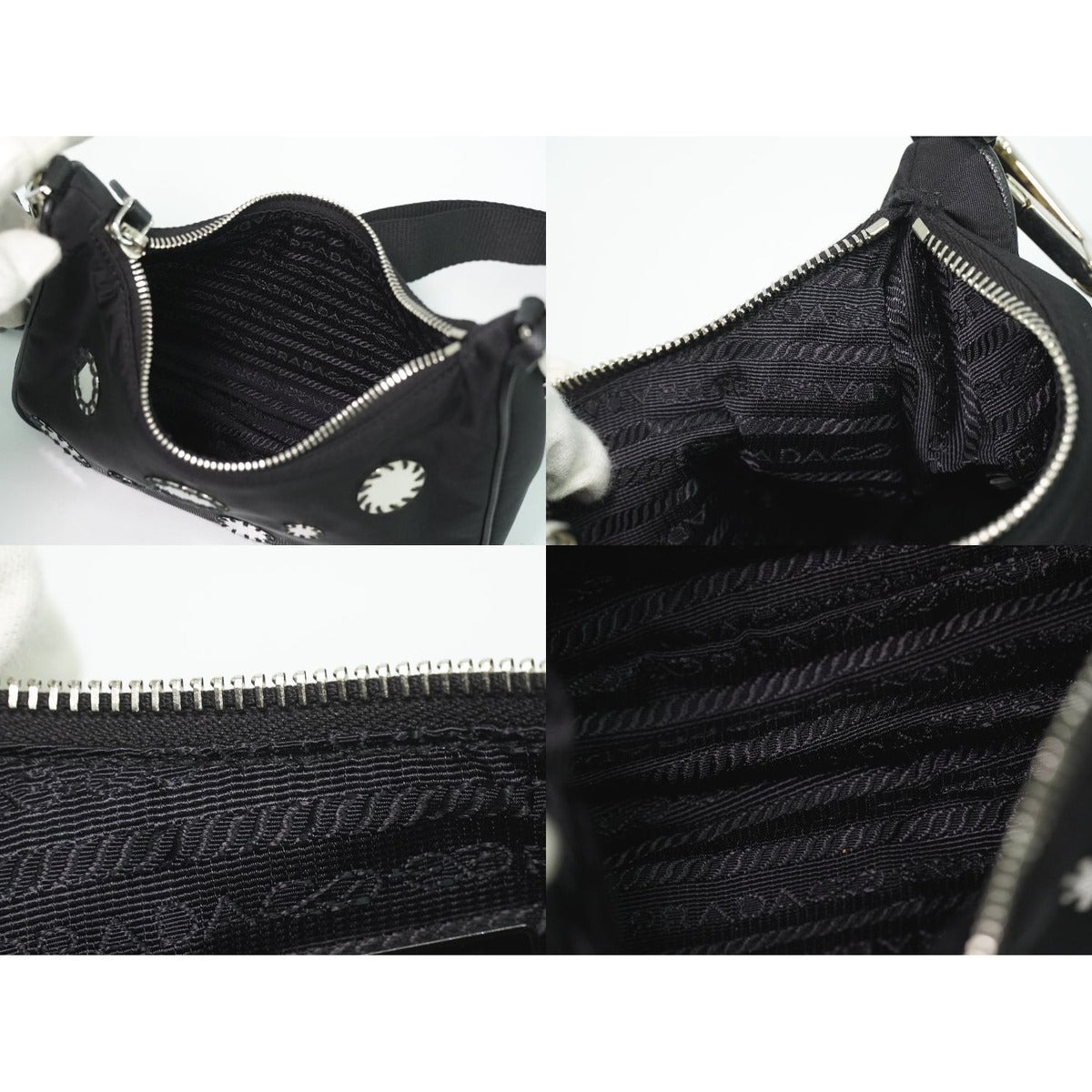Prada Re Edition Shoulder Bag Pochette Nylon Black — view 8