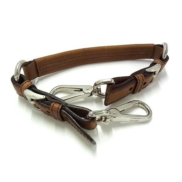 Prada Leather Shoulder Strap Tote Brown