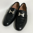 Hermes Moccasins Paris Loafers 35.5 Black
