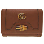 Gucci Diana Medium Leather Brown Trifold Wallet 0024