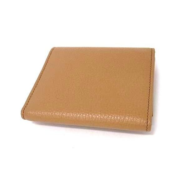 Gucci Soho Interlocking Leather Trifold Wallet Billfold Camel — view 2