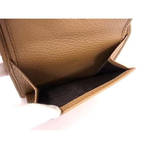 Gucci Soho Interlocking Leather Trifold Wallet Billfold Camel — view 6