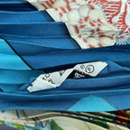 Hermes Scarf Pleated Silk Carre 90 Brise de Charme Enchanting Breeze Blue — view 5