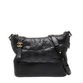 Chanel Gabriel De Chain Shoulder Bag Black Leather