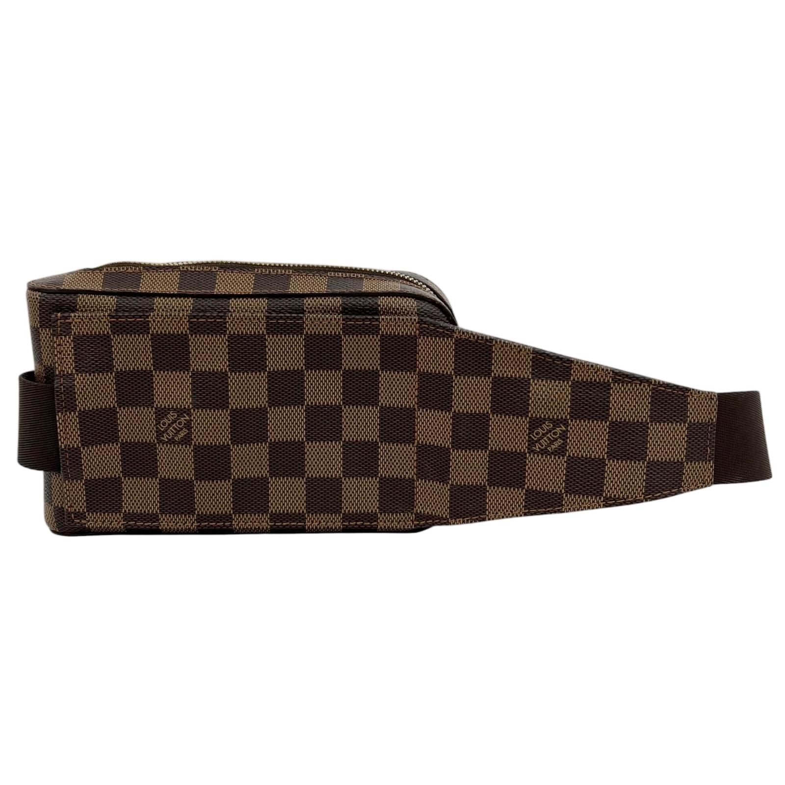 Louis Vuitton Damier Geronimos Leather Brown Belt Bag Gold — view 2