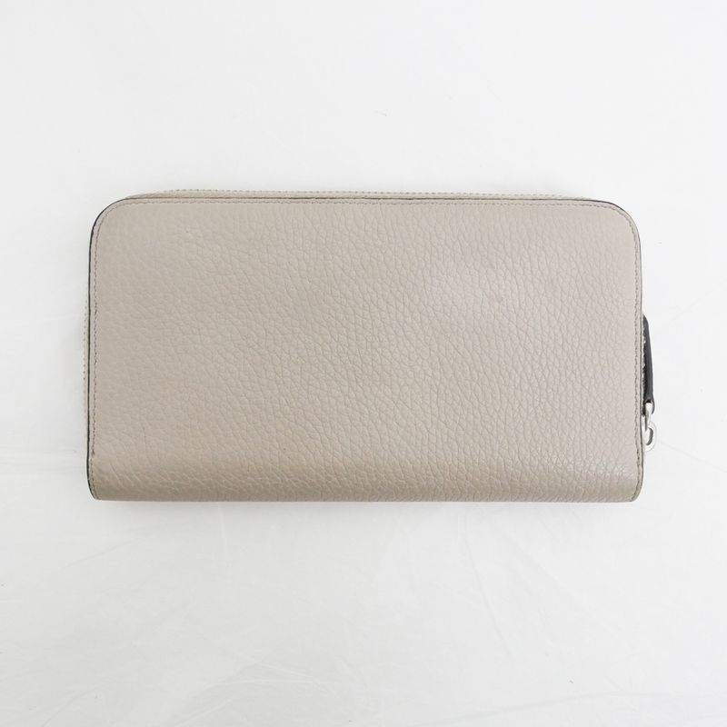 Fendi Round Zip Zipper Long Wallet Light Gray Blue 7 M0210 — view 2