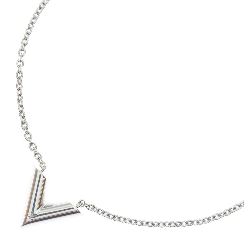 Louis Vuitton Essential Necklace Pendant Chain Silver