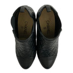 Chanel Quilted Side Gore Boots 36 Black Heel — view 2