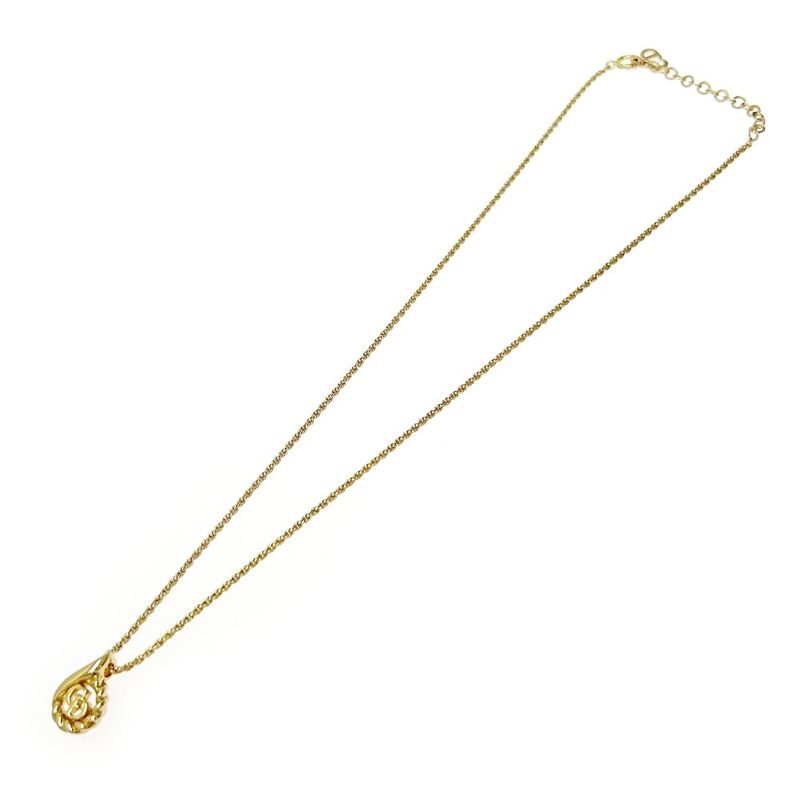 Christian Dior GP CD Logo Twist Necklace Gold — view 4