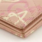 Gucci Compact Wallet GG Ghost Card Case Leather Pink Bifold — view 7